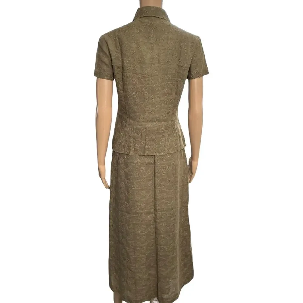 Burberry Embroidered Blouse & Skirt Set - Picture 3 of 16